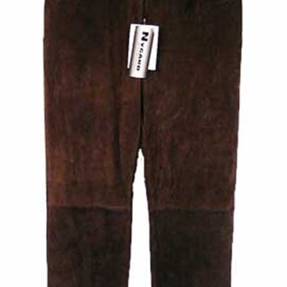 PANTS, SUEDE, NYGARD, MISSES 12, DARK BROWN, FULLY LINED, TWO POCKETS, HIGH QUAL - Picture 1 of 5